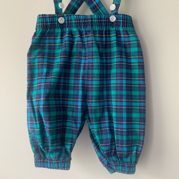 Vintage Plaid Suspender Pants - Picture 2 of 6